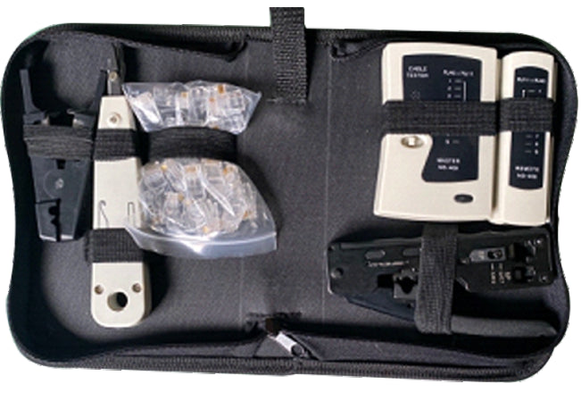 Helos Werkzeugset Netzwerktechnik, 6 in 1, mit Tasche Helos Werkzeugset Netzwerktechnik, 6 in 1, mit Tasche